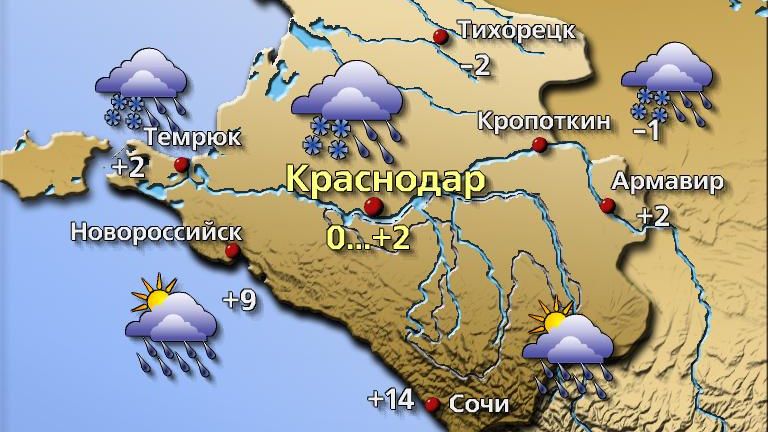 Погода в Краснодаре 8 февраля