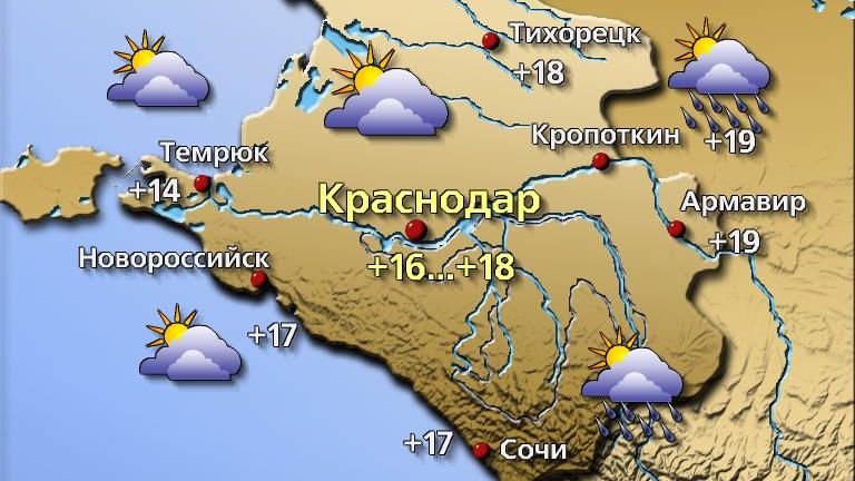 Погода в Краснодаре 18 октября